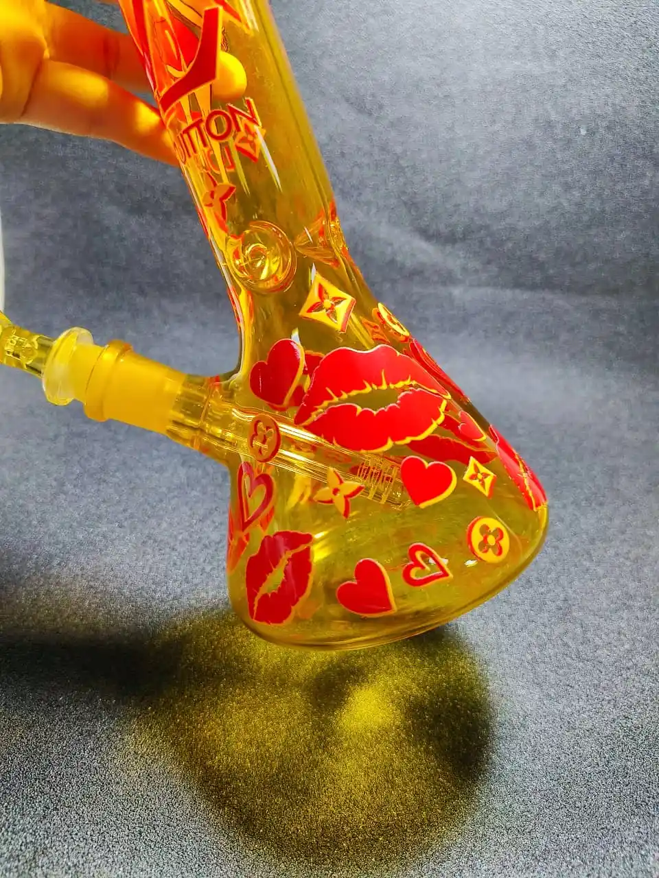 Betty Boop LV Monogram Honey Beaker Glass Bong