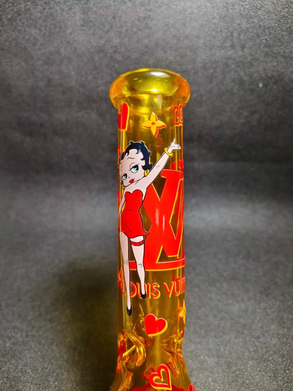 Betty Boop LV Monogram Honey Beaker Glass Bong