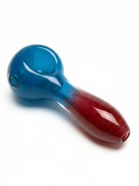 4" Blue to Red Gradient Glass Spoon Pipe