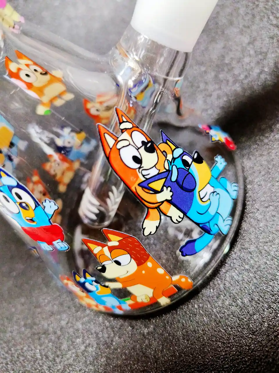 Bluey Family Scene Beaker Glass Bong