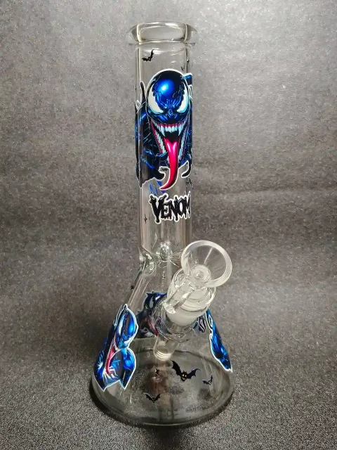 Bold Venom Face Beaker Glass Bong
