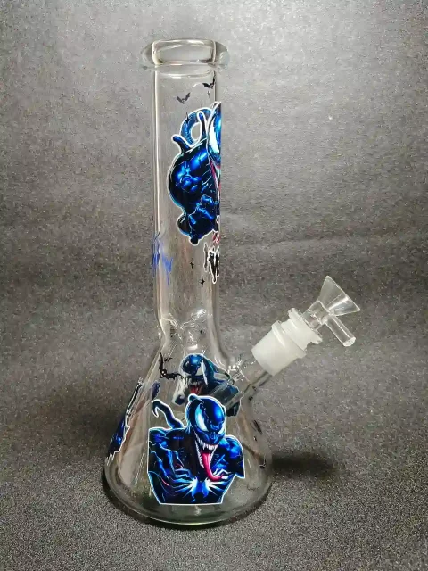 Bold Venom Face Beaker Glass Bong Bold Venom Face Beaker Glass Bong