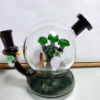 7" Bonsai Mushroom Cloche Glass Bong