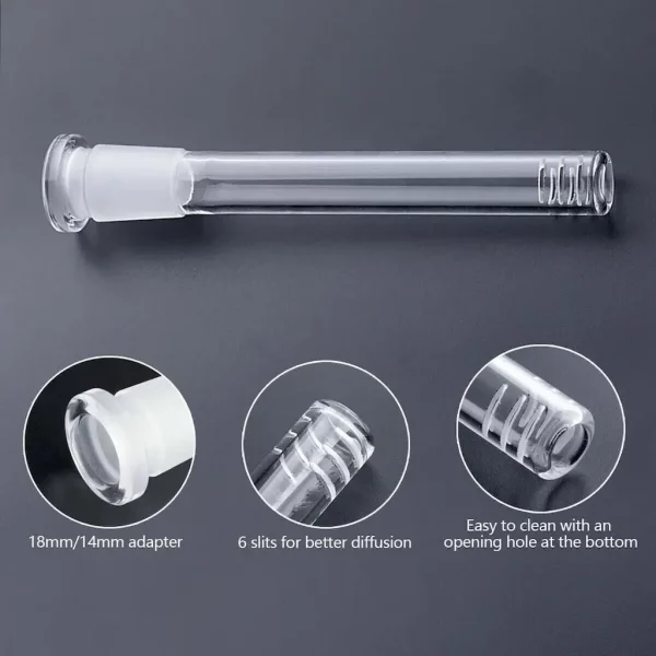 Borosilicate glass downstem with 6-slit diffusion
