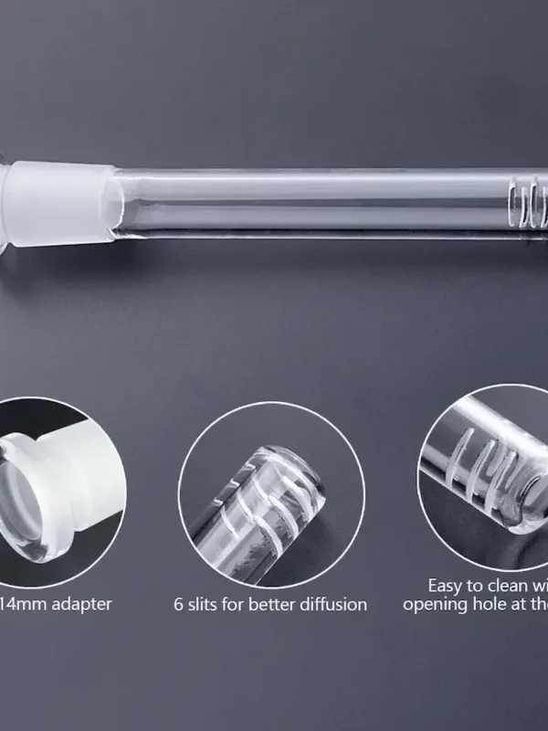 Borosilicate glass downstem with 6-slit diffusion