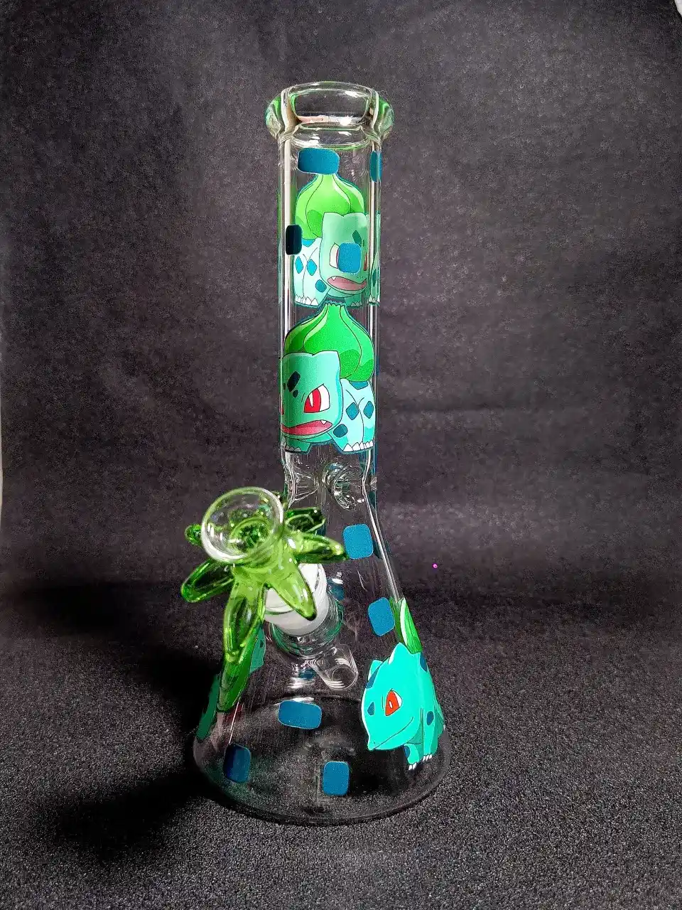 10" Bulbasaur Pokémon Grass-Type Nature Beaker Glass Bong