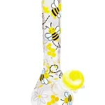 10" Busy Bee Flower Sunny Beaker Glass Bong