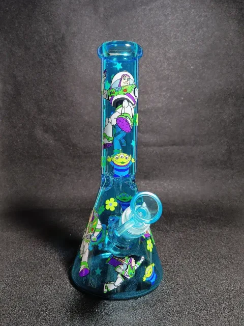 Buzz Lightyear Toy Story Disney Pixar Space Blue Beaker Glass Bong