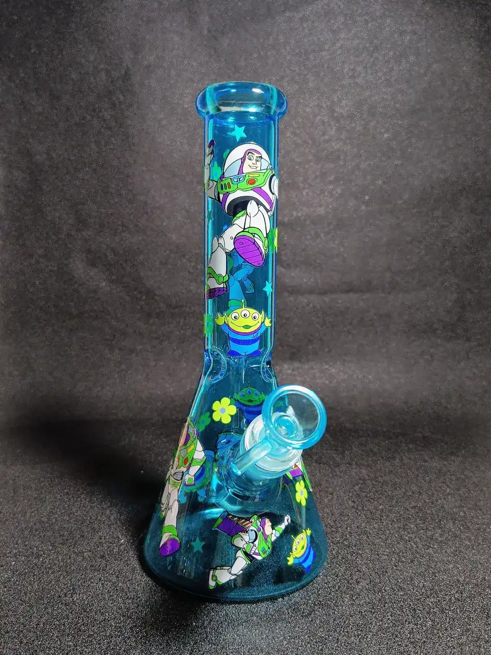 Buzz Lightyear Toy Story Disney Pixar Space Blue Beaker Glass Bong
