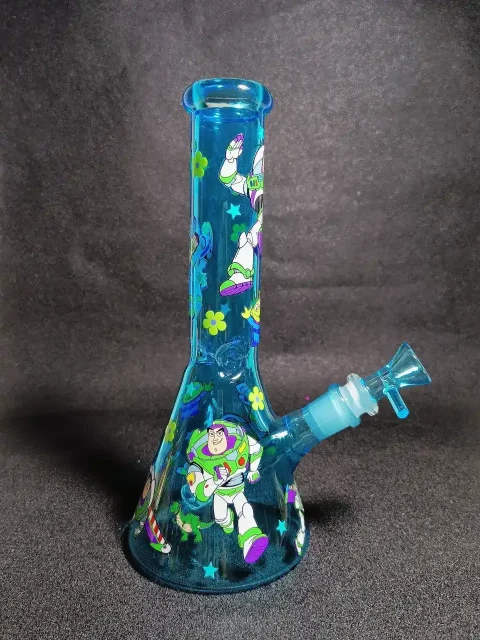 Buzz Lightyear Toy Story Disney Pixar Space Blue Beaker Glass Bong Buzz Lightyear Toy Story Disney Pixar Space Blue Beaker Glass Bong