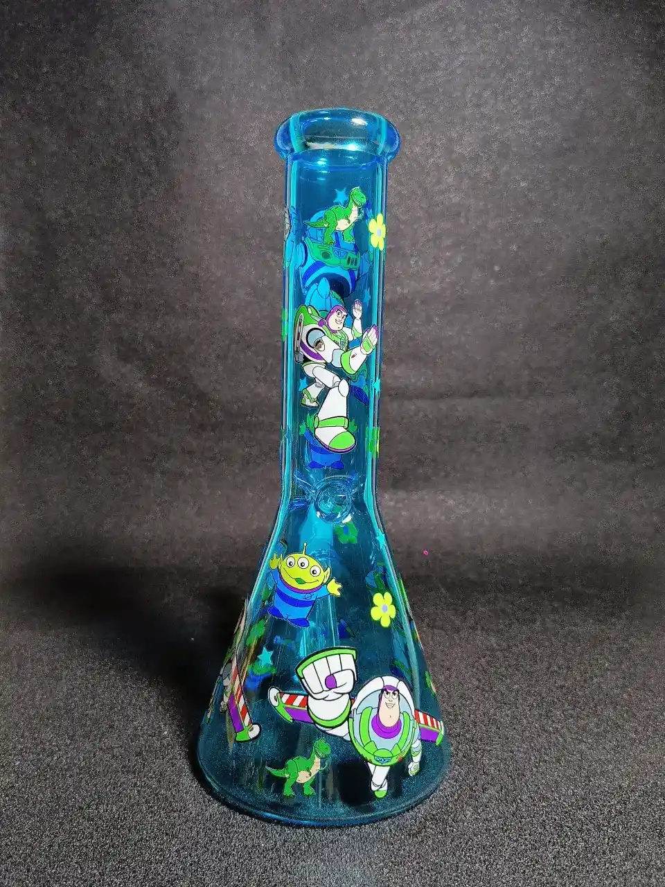 Buzz Lightyear Toy Story Disney Pixar Space Blue Beaker Glass Bong
