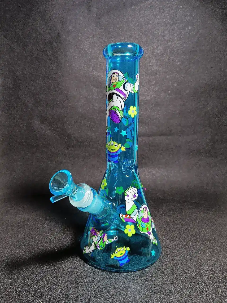 Buzz Lightyear Toy Story Disney Pixar Space Blue Beaker Glass Bong