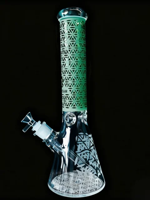 14″ CALIBEAR Seed of Life Thick Beaker Glass Bong 14″ CALIBEAR Seed of Life Thick Beaker Glass Bong