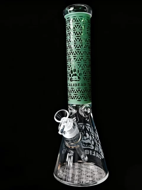 14″ CALIBEAR Seed of Life Thick Beaker Glass Bong