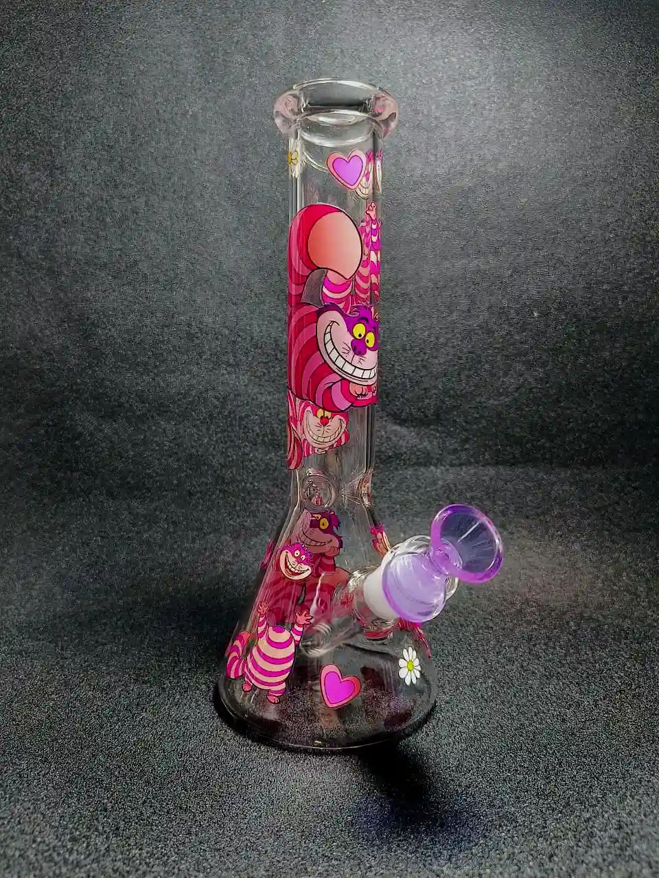 Cheshire Cat Wonderland Fantasy Beaker Glass Bong