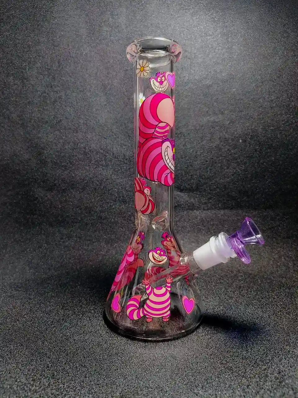 Cheshire Cat Wonderland Fantasy Beaker Glass Bong