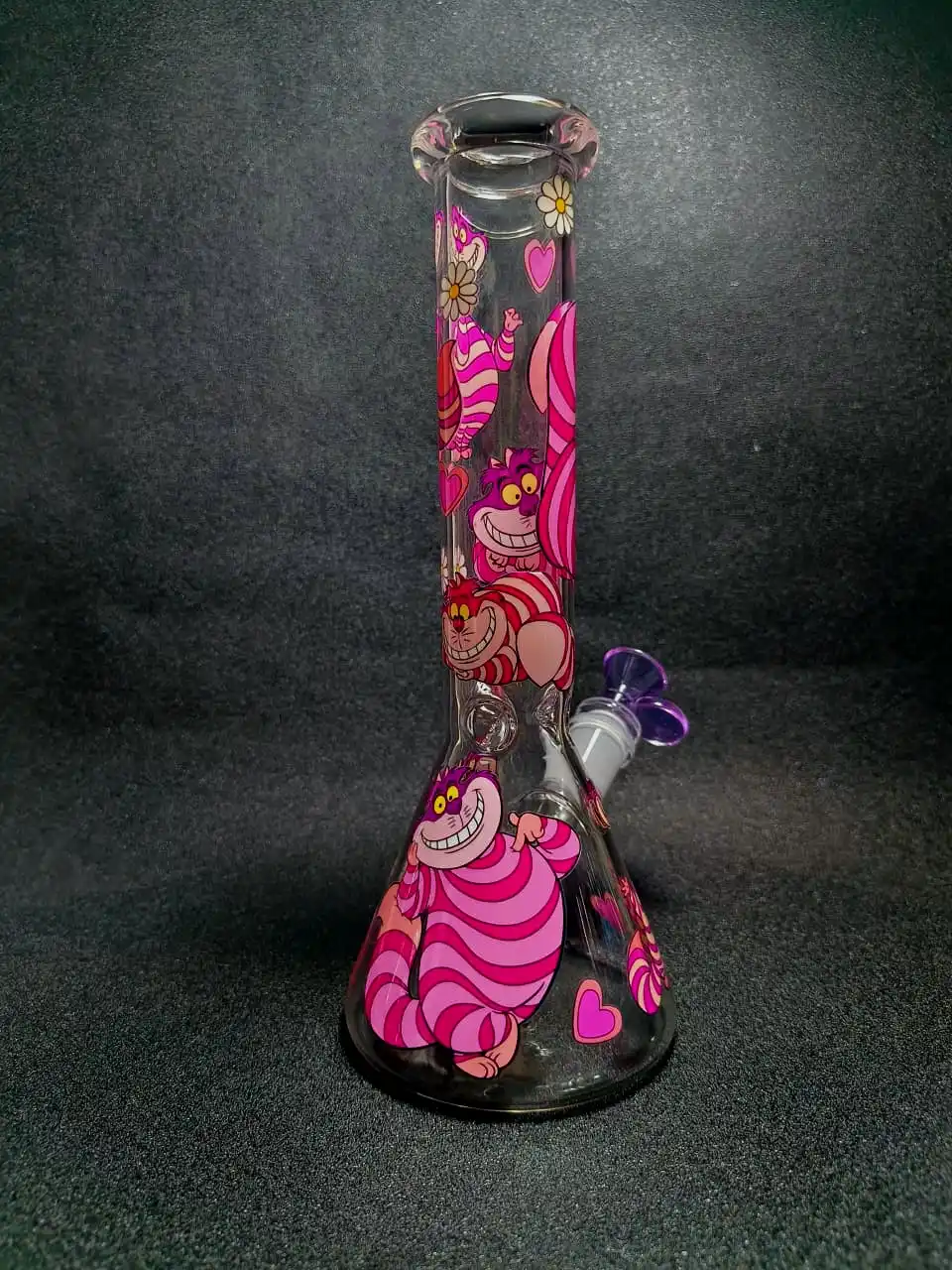 Cheshire Cat Wonderland Fantasy Beaker Glass Bong