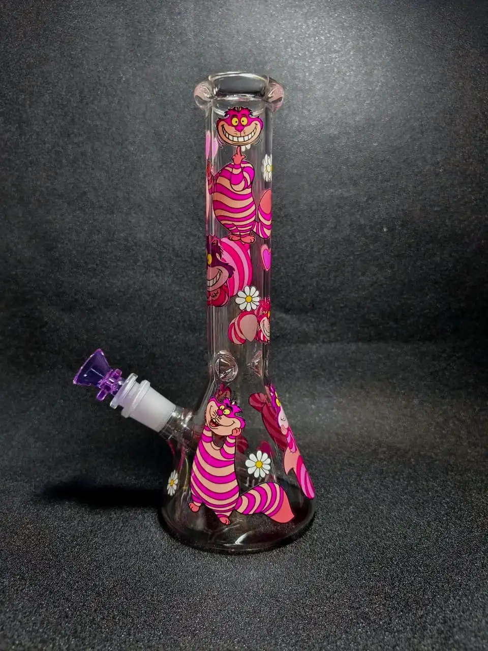 Cheshire Cat Wonderland Fantasy Beaker Glass Bong