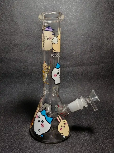 Chiikawa Hachiware Usagi Cute Beaker Glass Bong Chiikawa Hachiware Usagi Cute Beaker Glass Bong