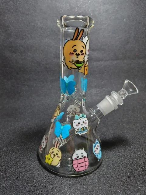 Chiikawa Hachiware Usagi Cute Daily Life Beaker Glass Bong Chiikawa Hachiware Usagi Cute Daily Life Beaker Glass Bong