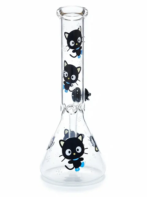 10” Chococat Snowfall Beaker Glass Bong 10” Chococat Snowfall Beaker Glass Bong