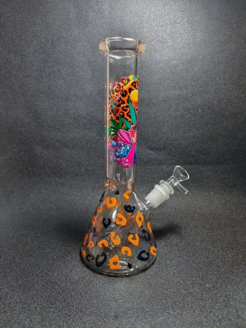 10″ Cinderella 420 Themed Beaker Glass Bong 10" Cinderella 420 Themed Beaker Glass Bong