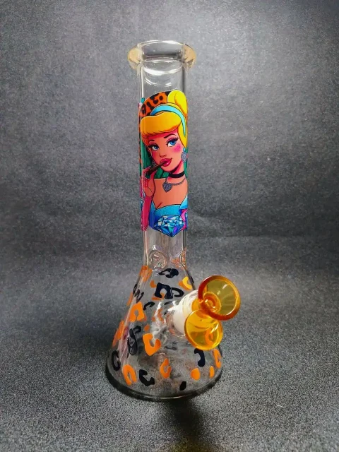 10" Cinderella 420 Themed Beaker Glass Bong
