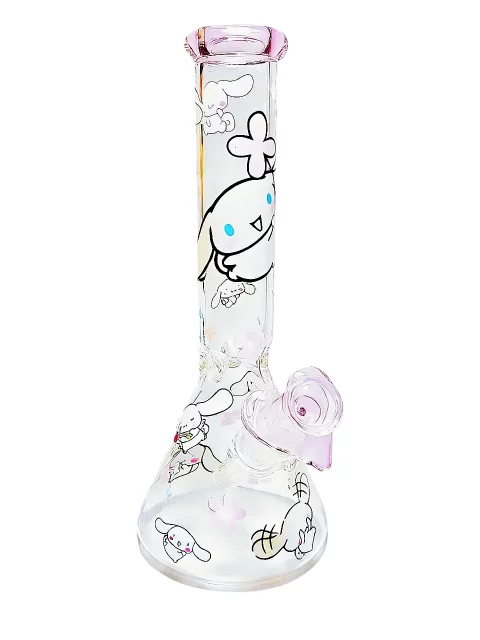 10" Cinnamoroll Cloudy Wishes Soft Pink Beaker Glass Bong