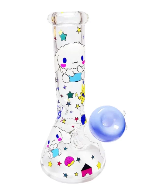 8" Cinnamoroll Dreamy Cloud Beaker Glass Bong