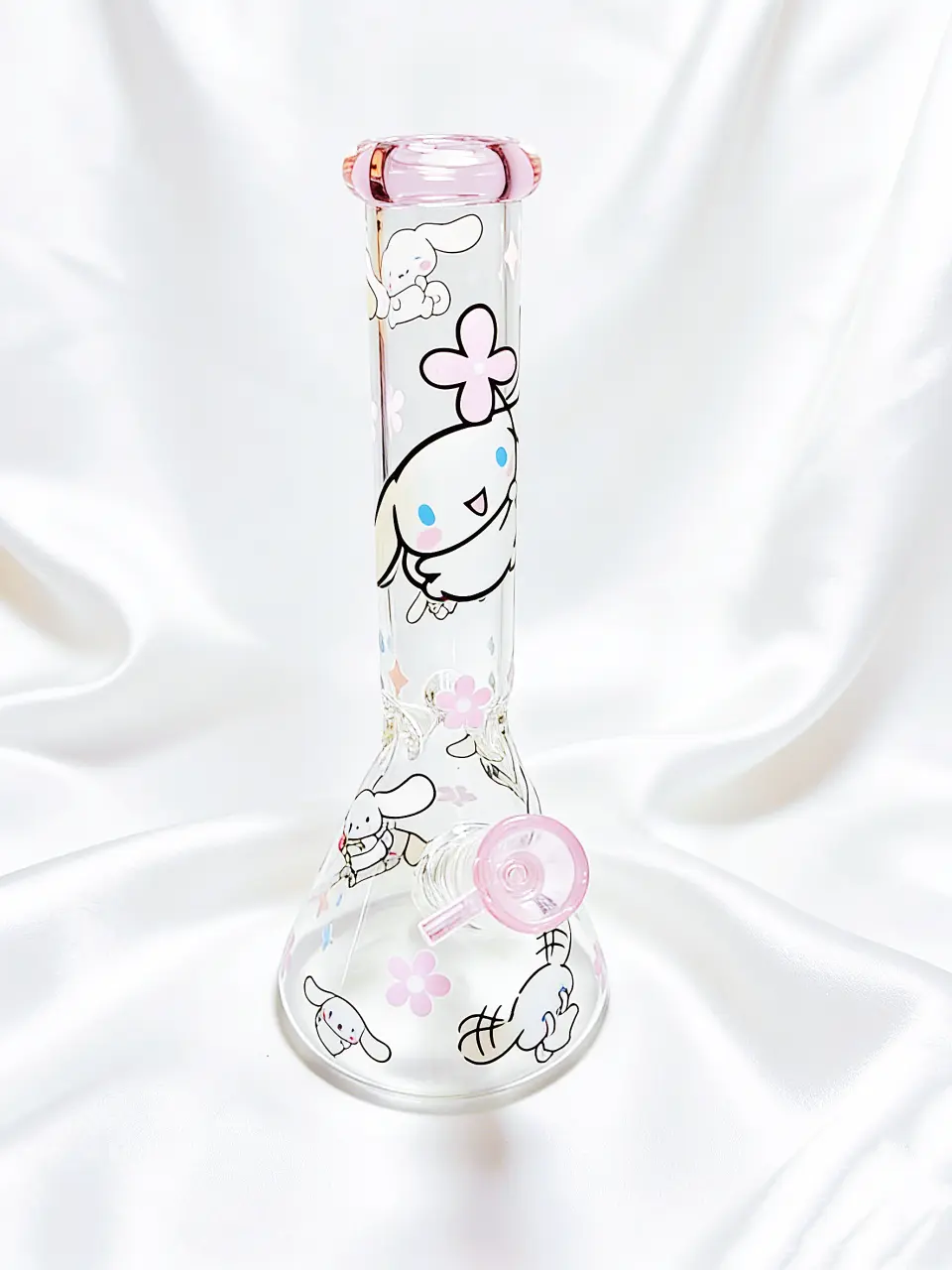 10" Cinnamoroll Cloudy Wishes Soft Pink Beaker Glass Bong