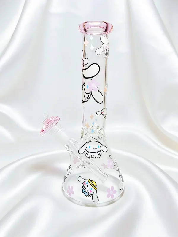 10″ Cinnamoroll Cloudy Wishes Soft Pink Beaker Glass Bong 10" Cinnamoroll Cloudy Wishes Soft Pink Beaker Glass Bong