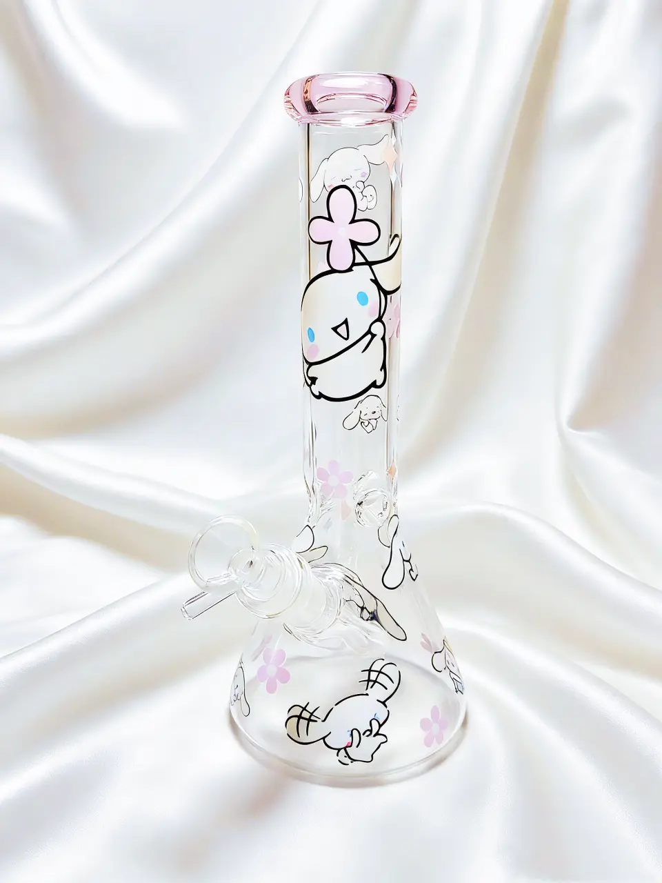 10" Cinnamoroll Cloudy Wishes Soft Pink Beaker Glass Bong