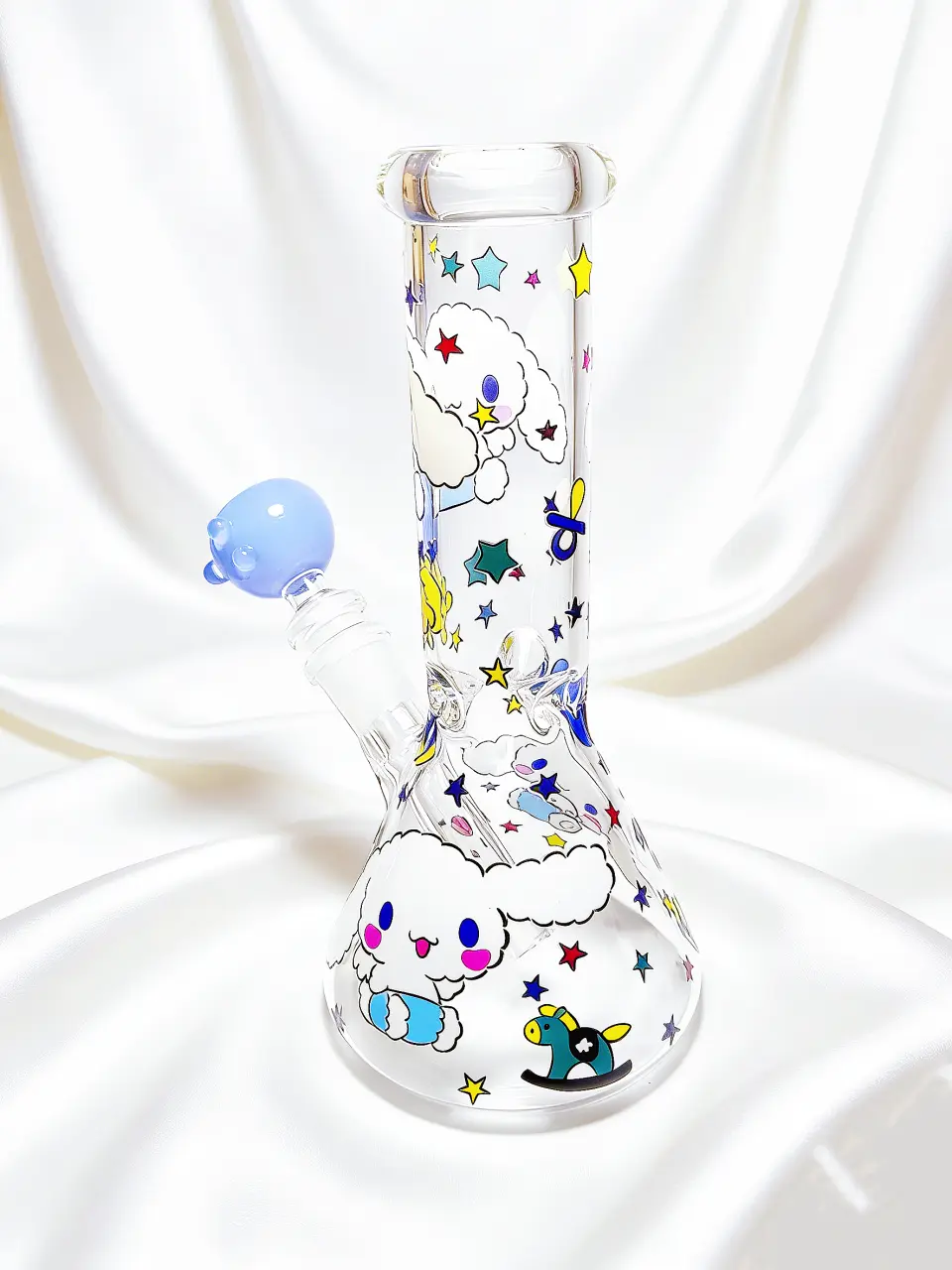 8" Cinnamoroll Dreamy Cloud Beaker Glass Bong