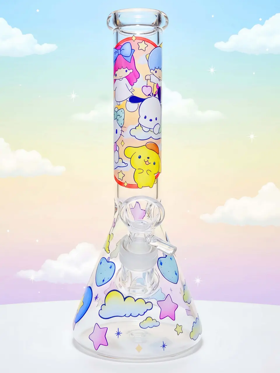 10″ Cloud Dream Sanrio All-Stars Beaker Glass Bong