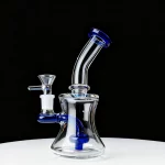 7" Cobalt Blue Mini Glass Dab Rig