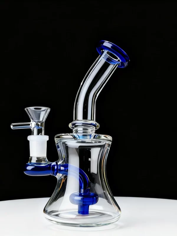 7" Cobalt Blue Mini Glass Dab Rig