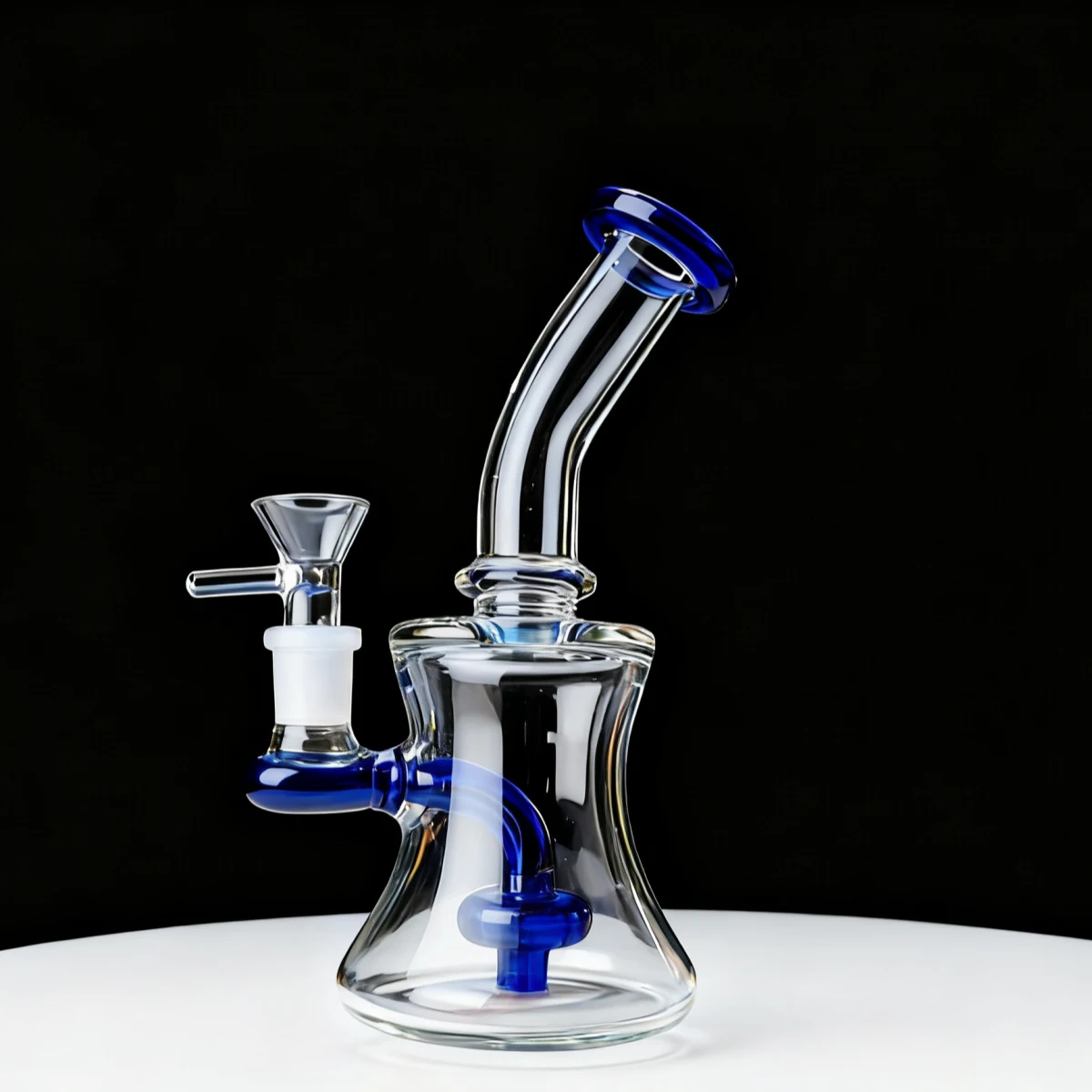 7" Cobalt Blue Mini Glass Dab Rig