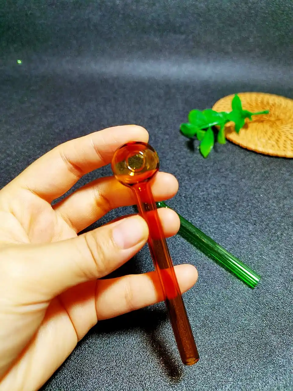 4" Colored Glass Oil Burner Pipe