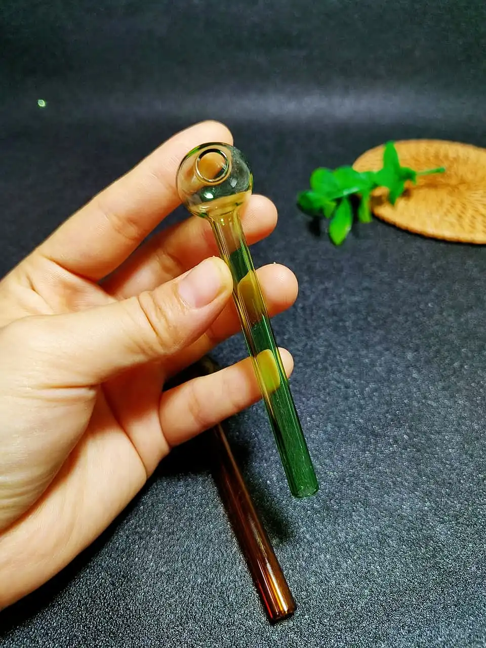 4" Colored Glass Oil Burner Pipe