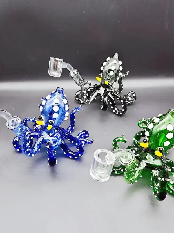 7" Colored Octopus Dab Rig with Banger