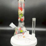 8" Coral Reef Dream Glow-in-the-Dark Jellyfish Beaker Bong