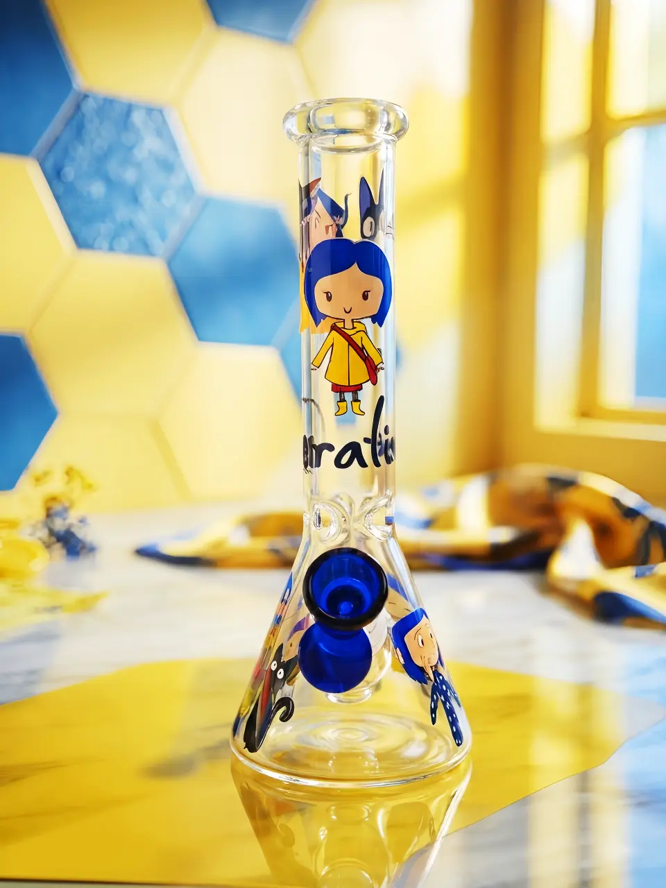 Coraline Fantasy Art Beaker Glass Bong - Image 8