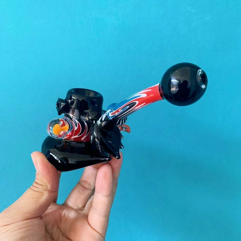 6" Cosmic Hammer Handcrafted Unique American Glass Pipe