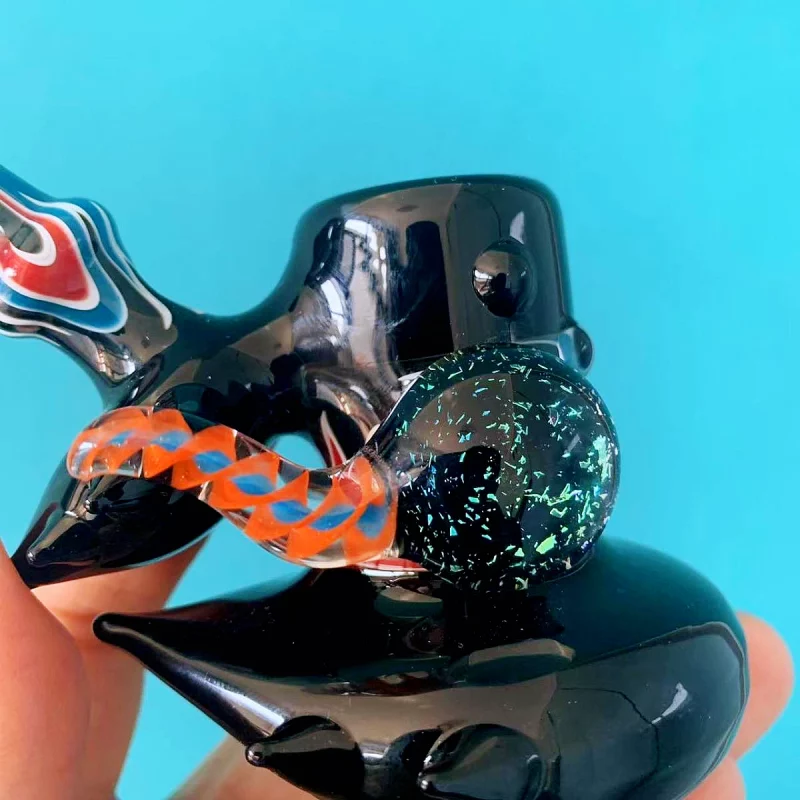 6" Cosmic Hammer Handcrafted Unique American Glass Pipe