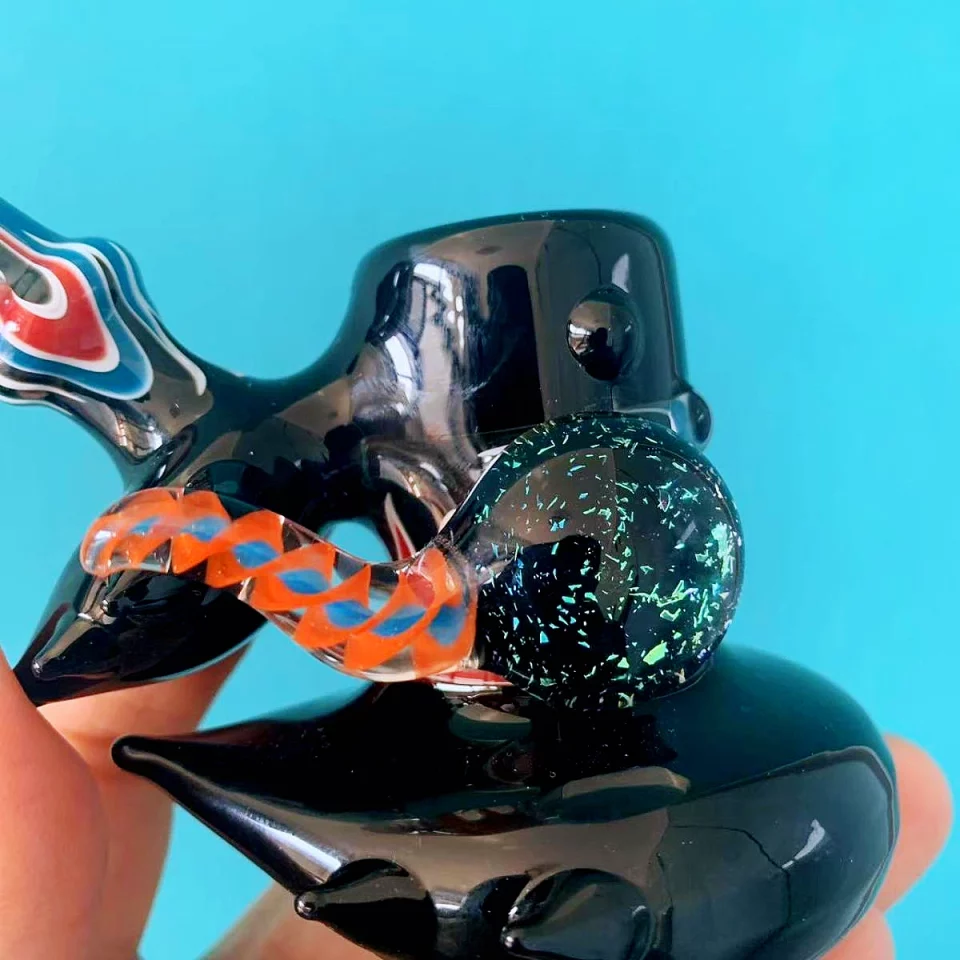 6" Cosmic Hammer Handcrafted Unique American Glass Pipe