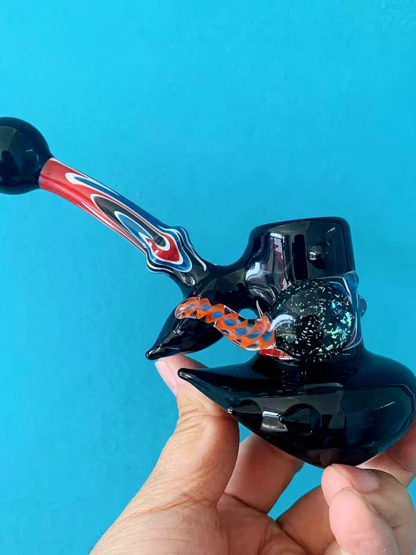 6" Cosmic Hammer Handcrafted Unique American Glass Pipe