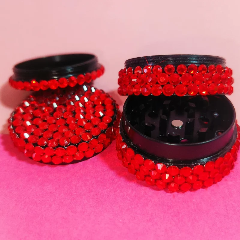 Crystal Bling Red Rhinestone Mini Grinder