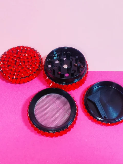 Crystal Bling Red Rhinestone Mini Grinder