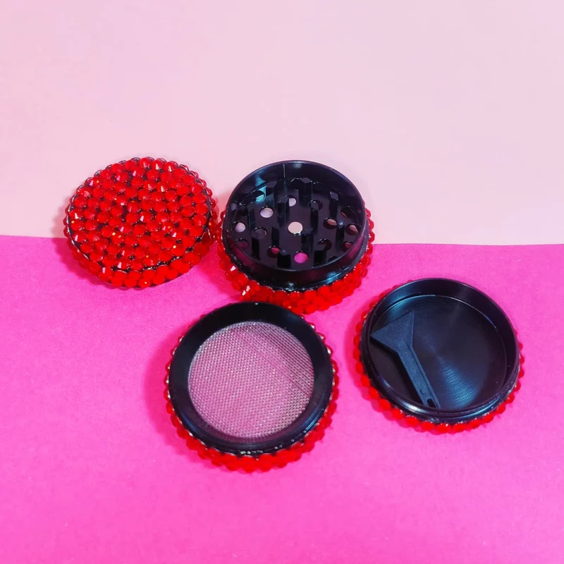 Crystal Bling Red Rhinestone Mini Grinder