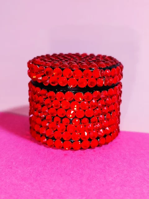 Crystal Bling Red Rhinestone Mini Grinder